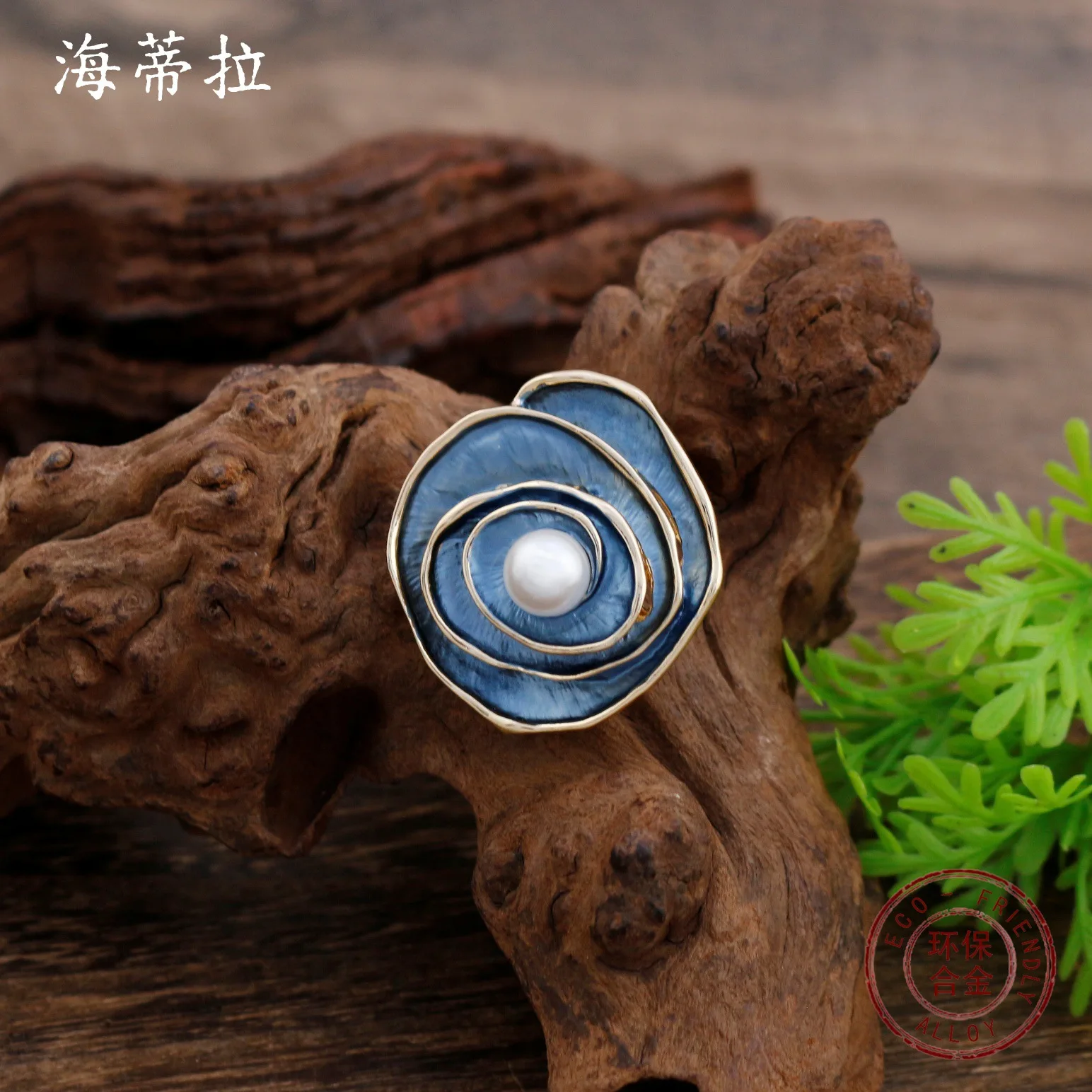 hot-selling enamel color geometric rose magnetic brooch women's fashion high-end sense pearl rose corsage