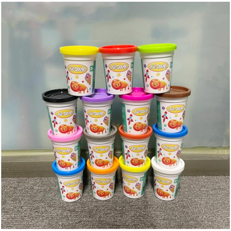 Juz-Dough Clay Large Single Cup 4 Ounces Kidsren's Handmade DIY Plasticine Toys 112g Supplement 15 Cans