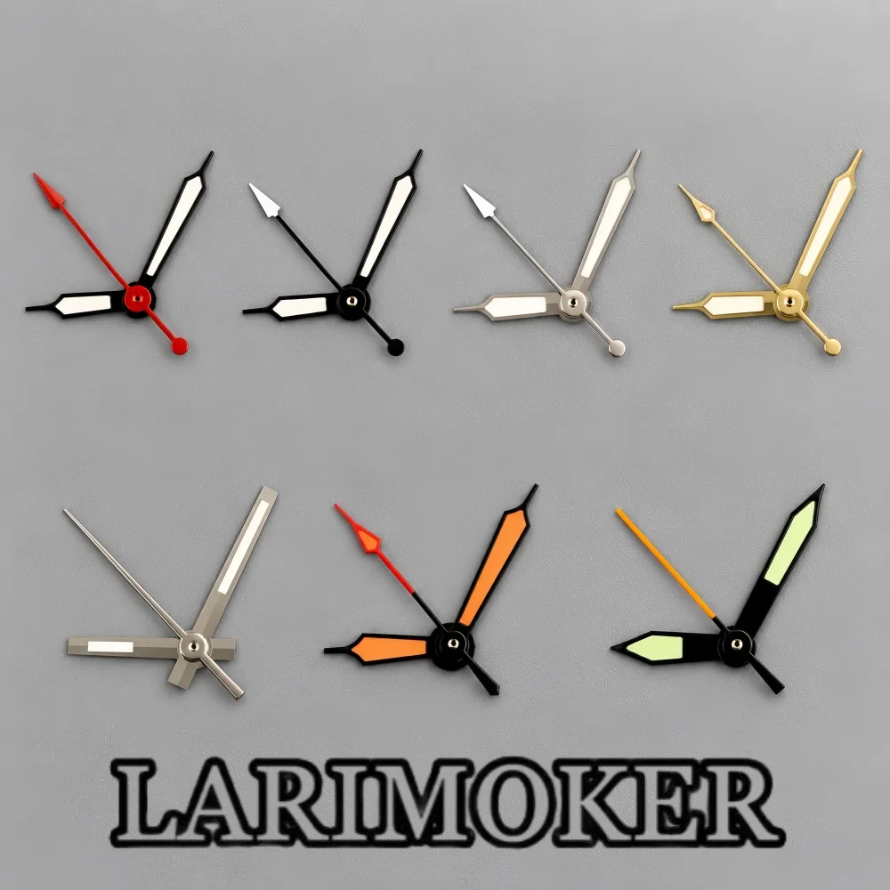 LARIMOKER VH31 Watch Hands Set Various Styles Green Luminous Fit VH31 Quartz Movement Sweep Second Diver Watch Repair Parts