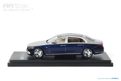 AR BOX 1:64 MB S Class Z223 Silver-Blue limited600 Diecast Model Car