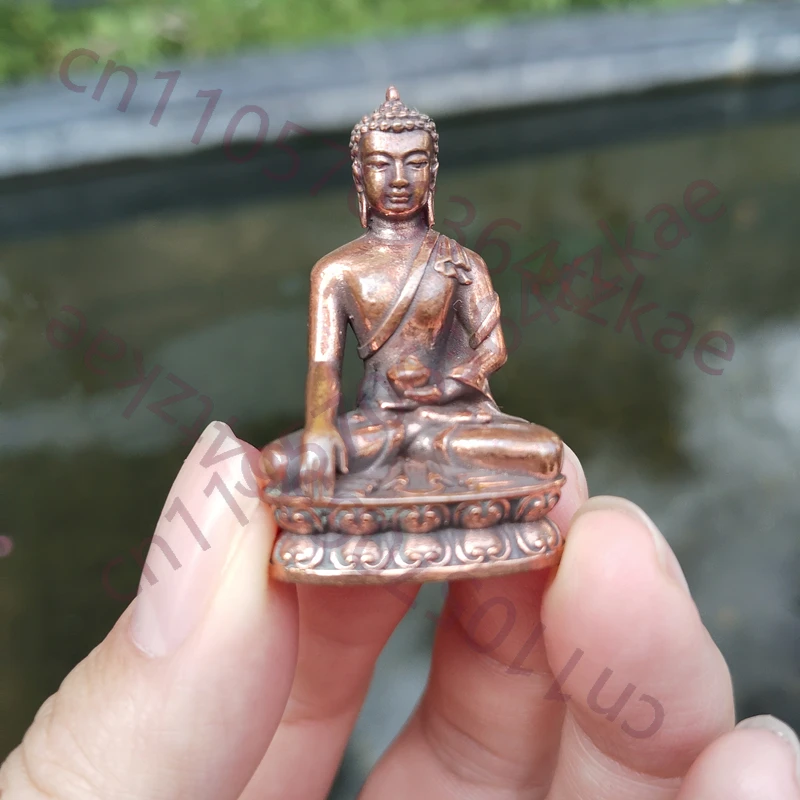 

Фиолетовая медная статуэтка Будды Амиتابхи, 3,3 см, благоприятный фэн-шуй амулет для украшения дома