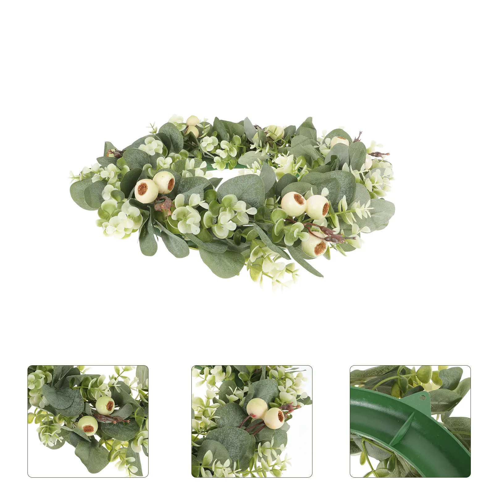 

Artificial Simulation Leaf Wreath Spring Festival Door Decoration Hanging Wreath Party Wall Outdoor Front Door Green Leaf