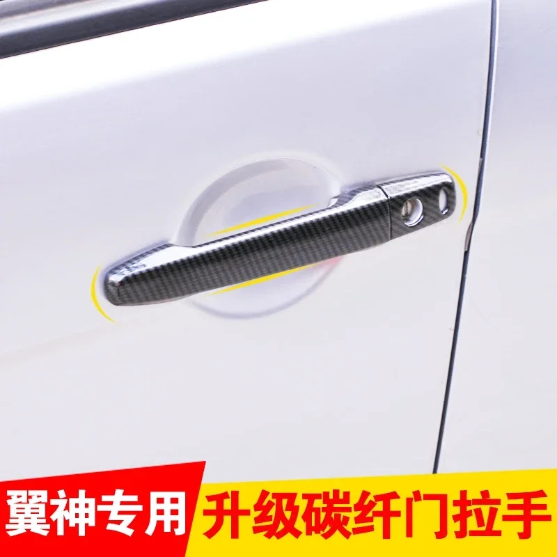 Charcoal ABS Door handle Protective covering Cover Trim for  2010-2018 Mitsubishi Lancer  Lancer X/Lancer Evo Car styling