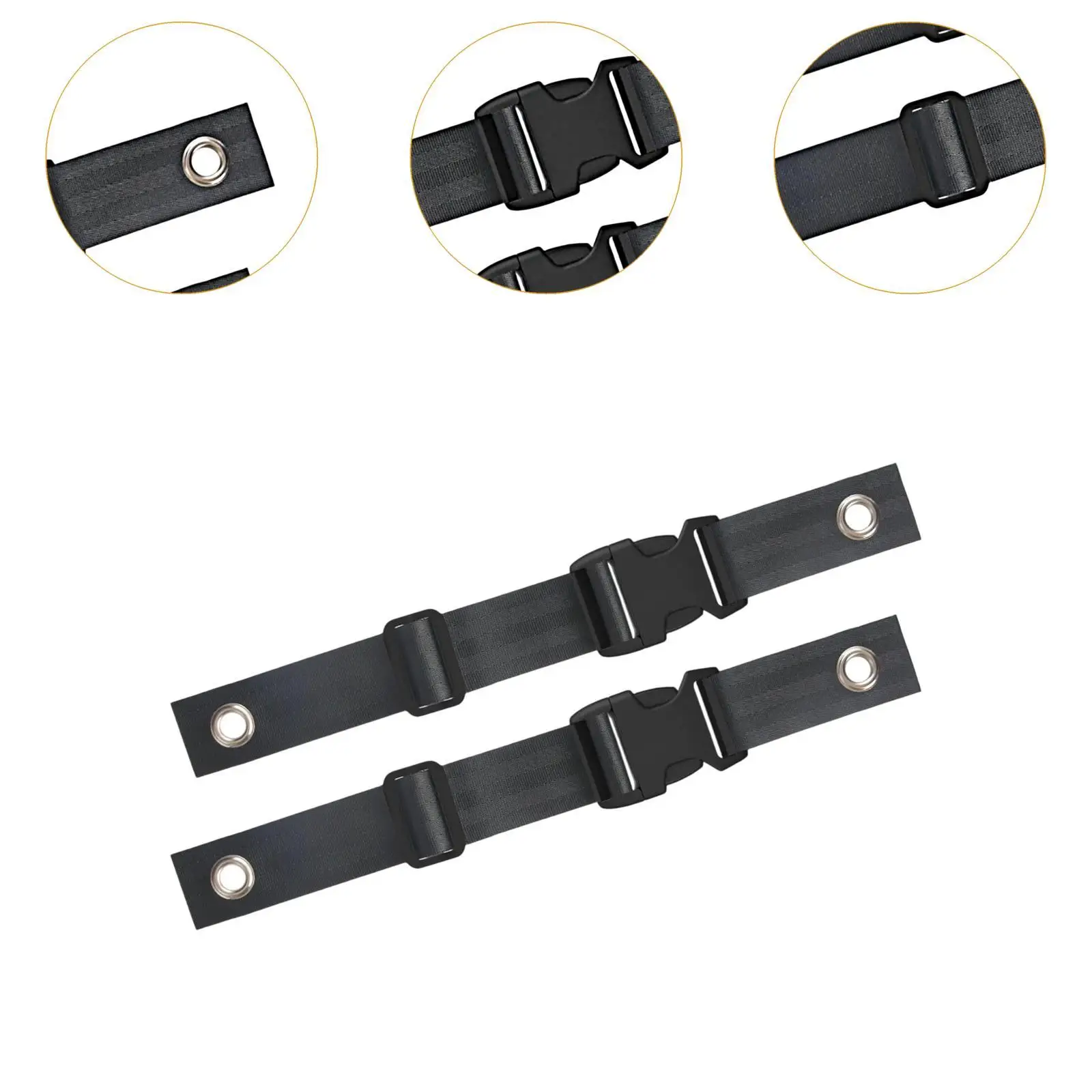 Picture 6: 2x Trash Can Lid Locks Straps for Animals Adjustable Kitchen Trash Bin Locks