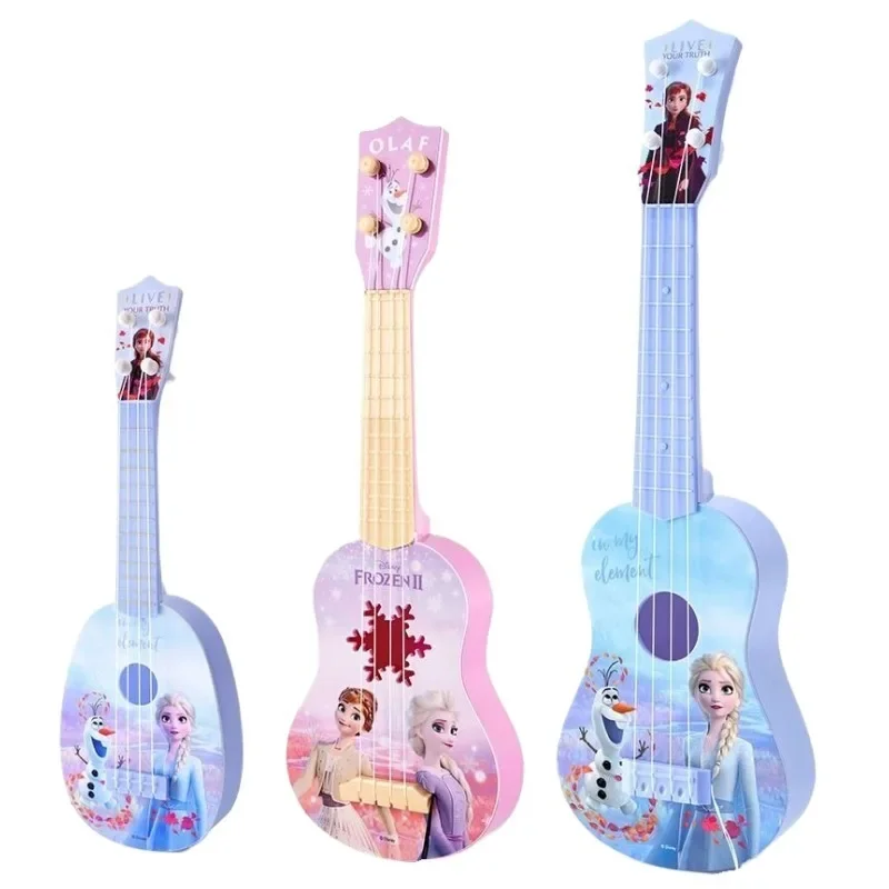 Frozen Elsa anime peripheral cartoon cute print children's beginner guitar toy high-looking ukulele toy holiday gift wholesale