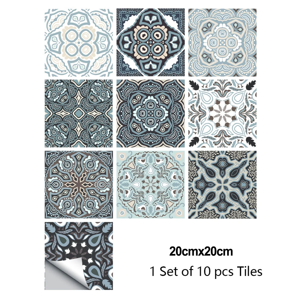 Kitchens Laundry Rooms Tile Stickers Tiling 20x20 Cm 3D Bathroom Walls For Indoor For Smooth Walls Gel
