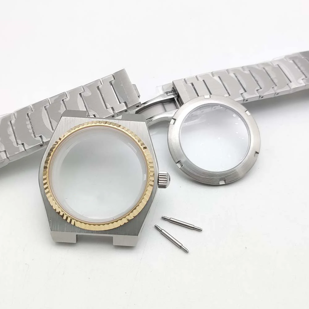 حافظة جديدة عالية الجودة 40 مللي متر مجموعة حزام معدلة أوتوماتيكية 316L من الفولاذ المقاوم للصدأ لحركة NH35/NH36 Mod