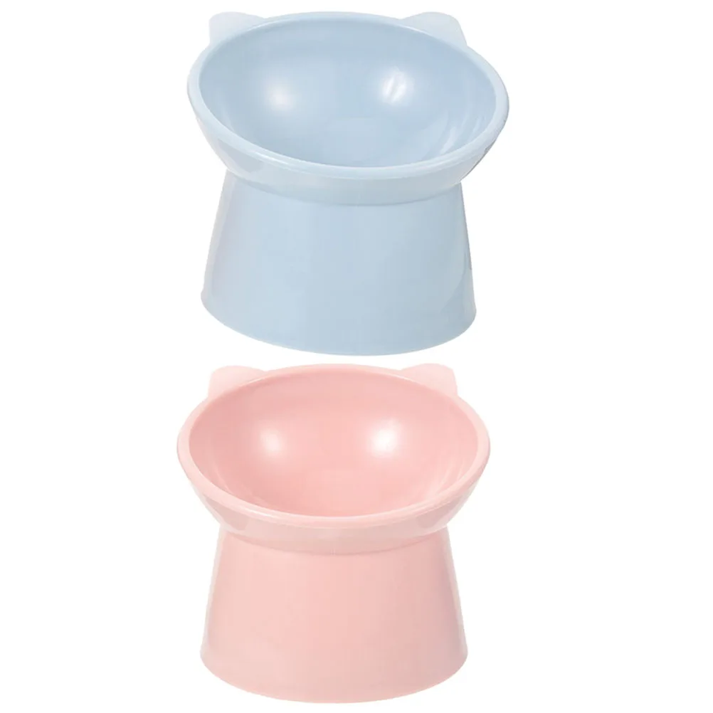 

2pcs Elevated Cat Bowl Raised Pet Feeding Bowls Durable Wear-Resistant Floor Kitten Puppy Bowl Compact Dog Accessories Daily Use