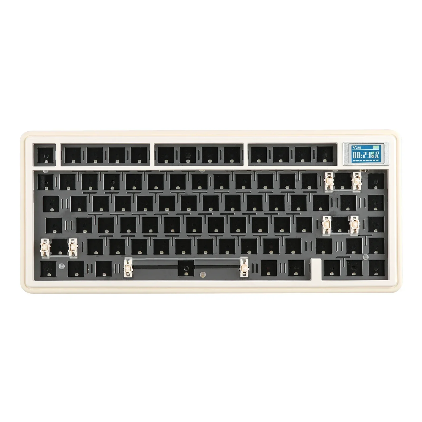 CIDOO ABM081 Stellar 75% VIA Hot-swap Type-C/Bluetooth/2.4Ghz with 1.14 inch TFT Screen Wireless Mechanical Keyboard for Win/Mac