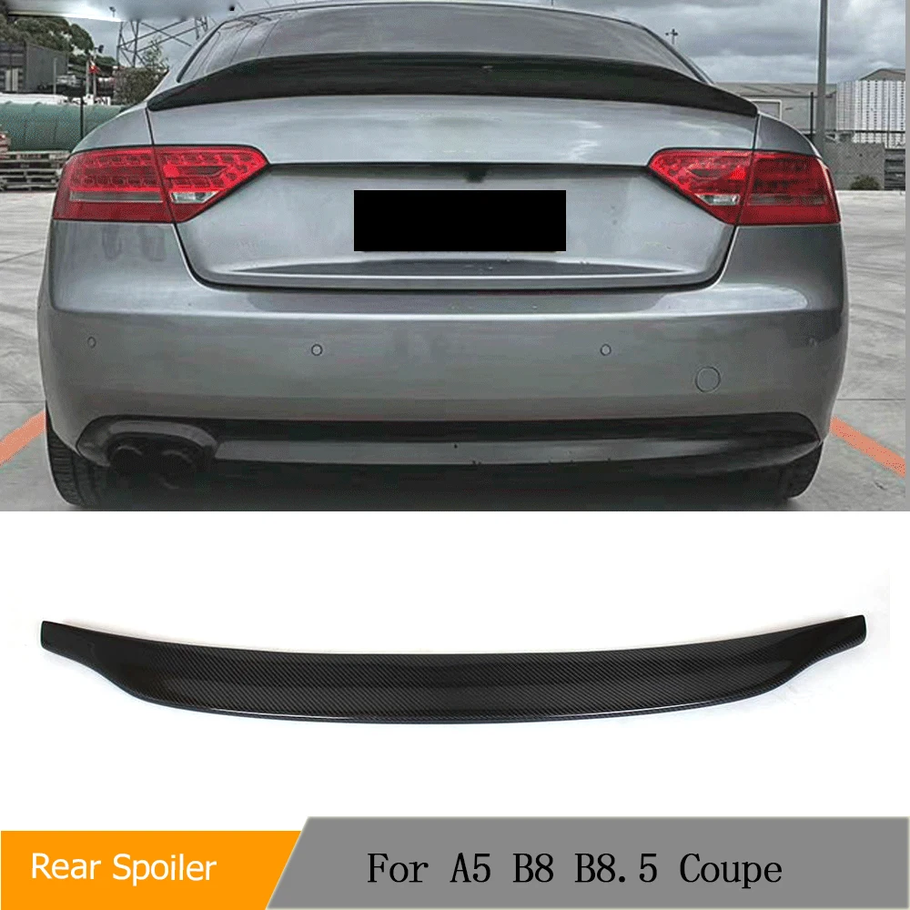 

Carbon Fiber Car Rear Spoiler Trunk Boot Lip Wing for Audi A5 B8 B8.5 Coupe 2Door 2008-2015 Quattro Standard Not for A5 Sline