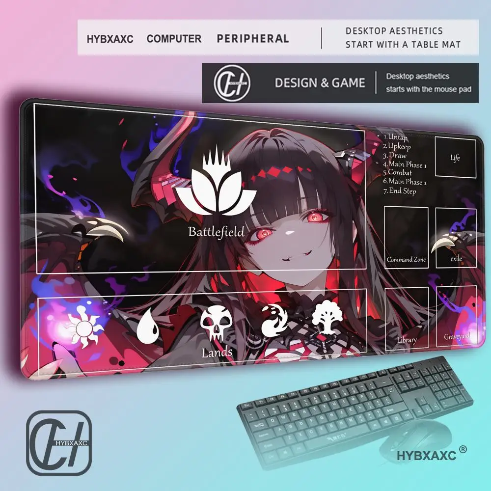 HYBXAXC MTG playmat Magic Card Gaming mats mtg mat colorful divine dragon Mouse Pad Rubber anti-slip Desk Mat Keypad mousepad
