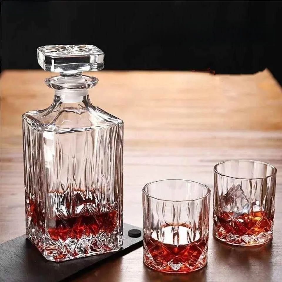زجاجة نبيذ كريستالية محكمة الإغلاق على الطراز الأوروبي مع صنبور، زجاجة كحول للاستخدام المنزلي، زجاجة نبيذ أحمر، أواني زجاجية ... #4