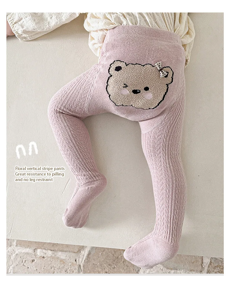 Warm Cotton Baby Pantyhose Cute Bear Knitted Infant Tights Newborn Kids Leggings Autumn Children Socks 0-4 Years