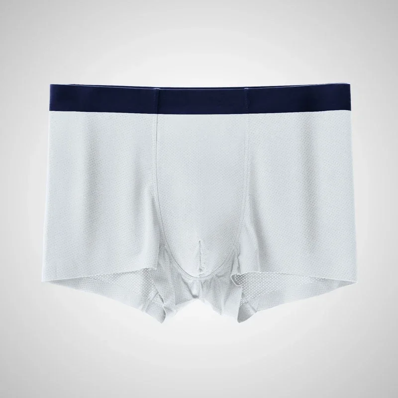 

5PCS Summer breathable upgraded graphene antibacterial flat pants, ice thread seamless thin four-corner pants, one-piece style