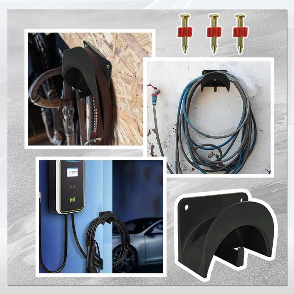 EV Charger Holder Wall Mount Heavy-Duty Hook voor EV Charger Cable Retractor Electric Vehicle Charger Cord Organizer Accessory