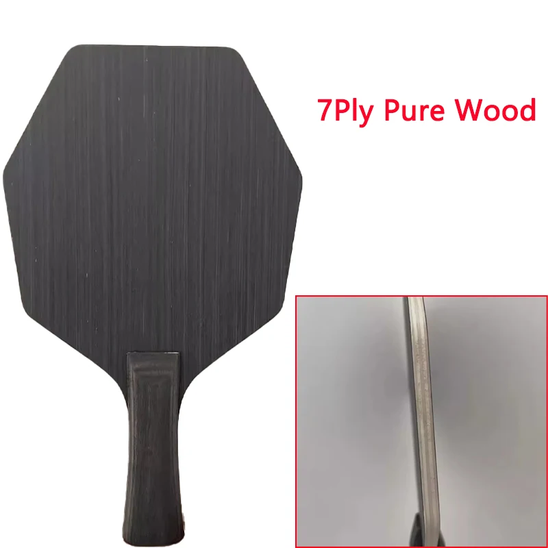 

Hexagon 7Ply Pure Wood Table Tennis Blade Ebony Material Ping Pong Paddle Center Focus All-round Method Bat Racket For Training