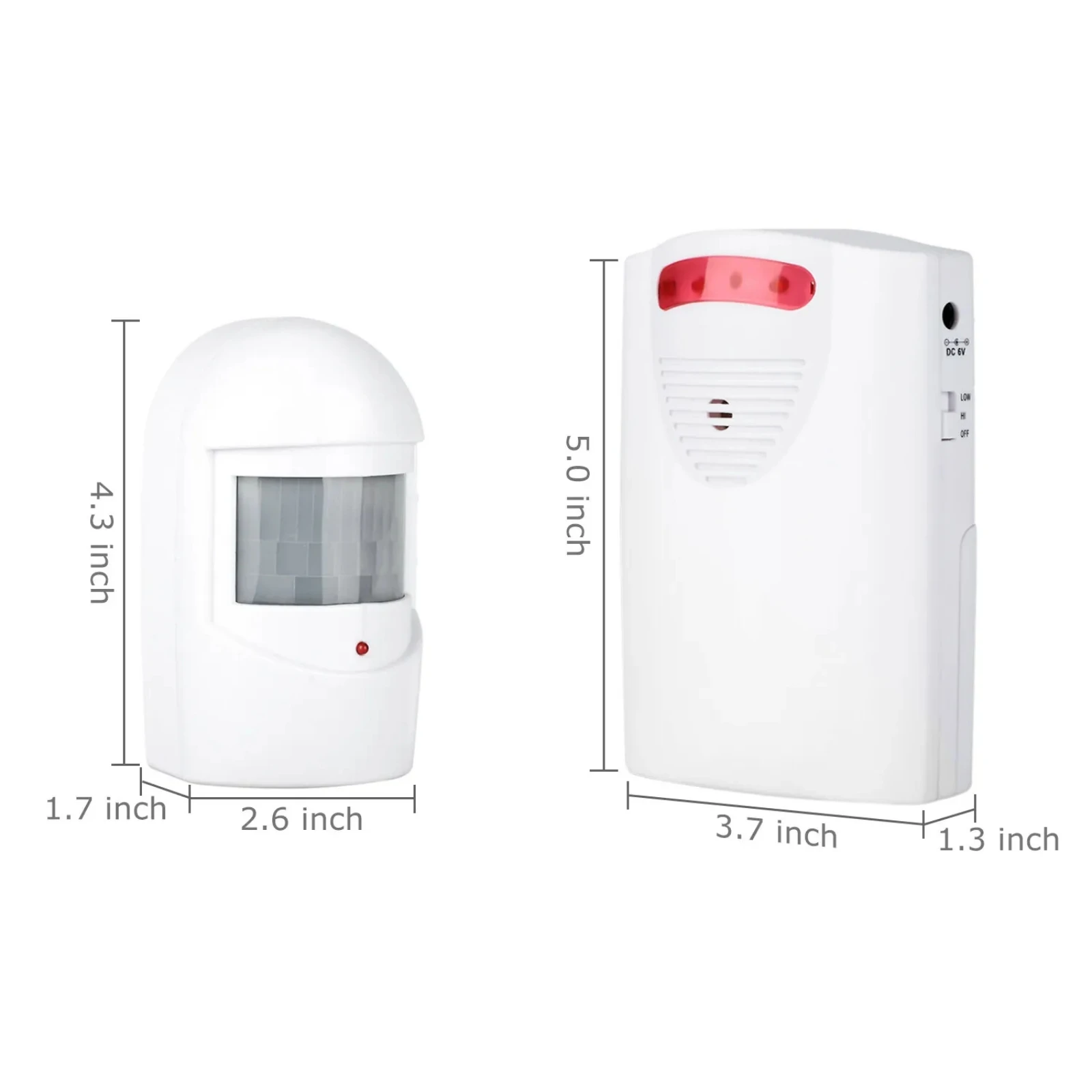 Wireless Driveway Alarm IR Motion Sensor Alarm Doorbell 1 Receiver 1 Transmitter For Home Outdoor Use