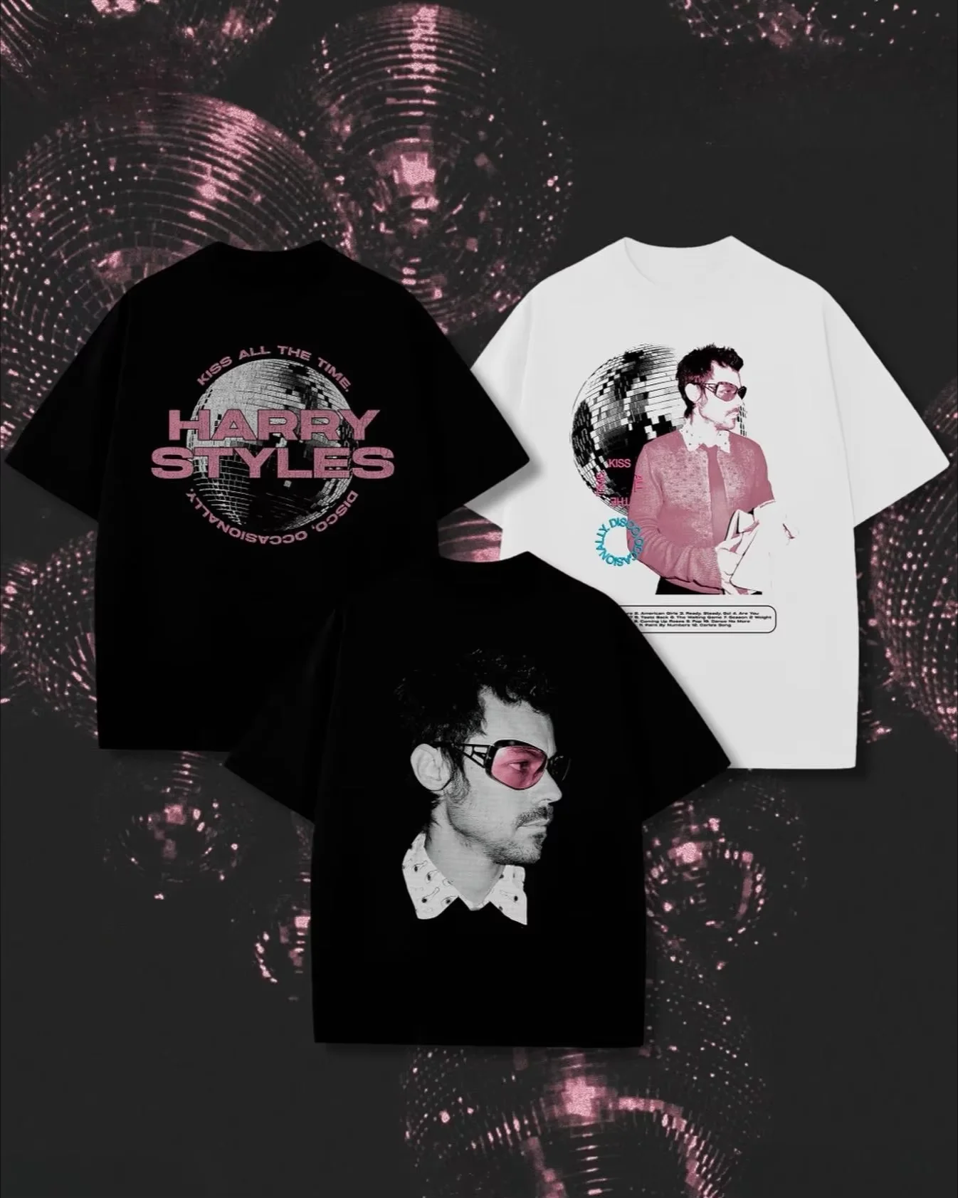 2026 New Y2K Harry Styles 2026 Concert Double Sided Print Graphic Pattern High-Quality Comfortable Casual Unisex Summer T-Shirt