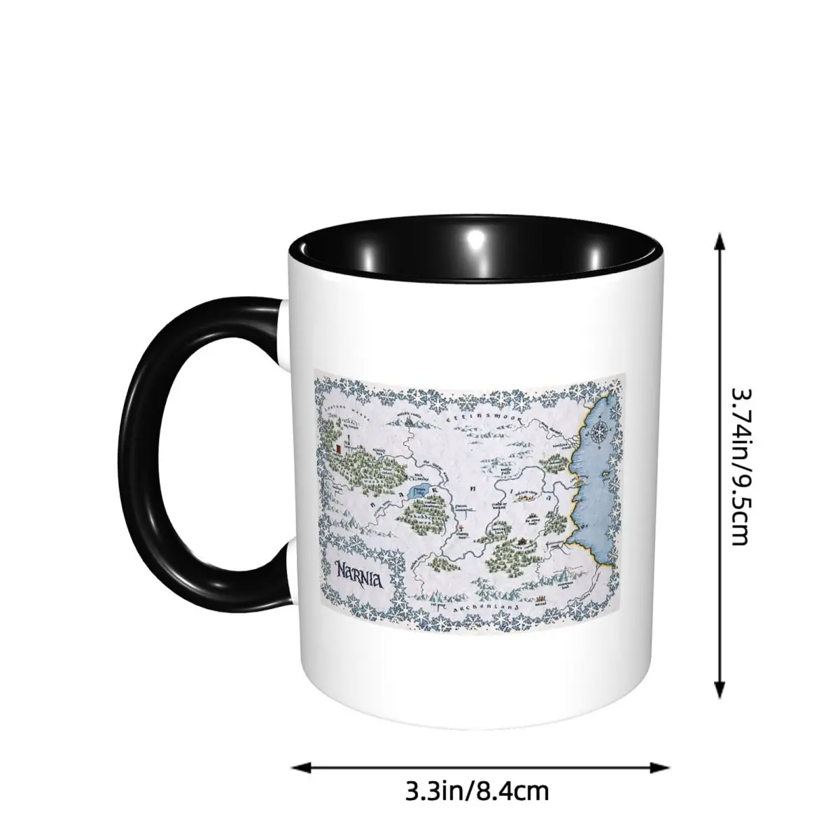 Narnia Map - Chronicles Of Narnia Mug Funny Ceramic Coffee Cups Tea Mugs Milk Cup Drinkware Gift for Woman Man