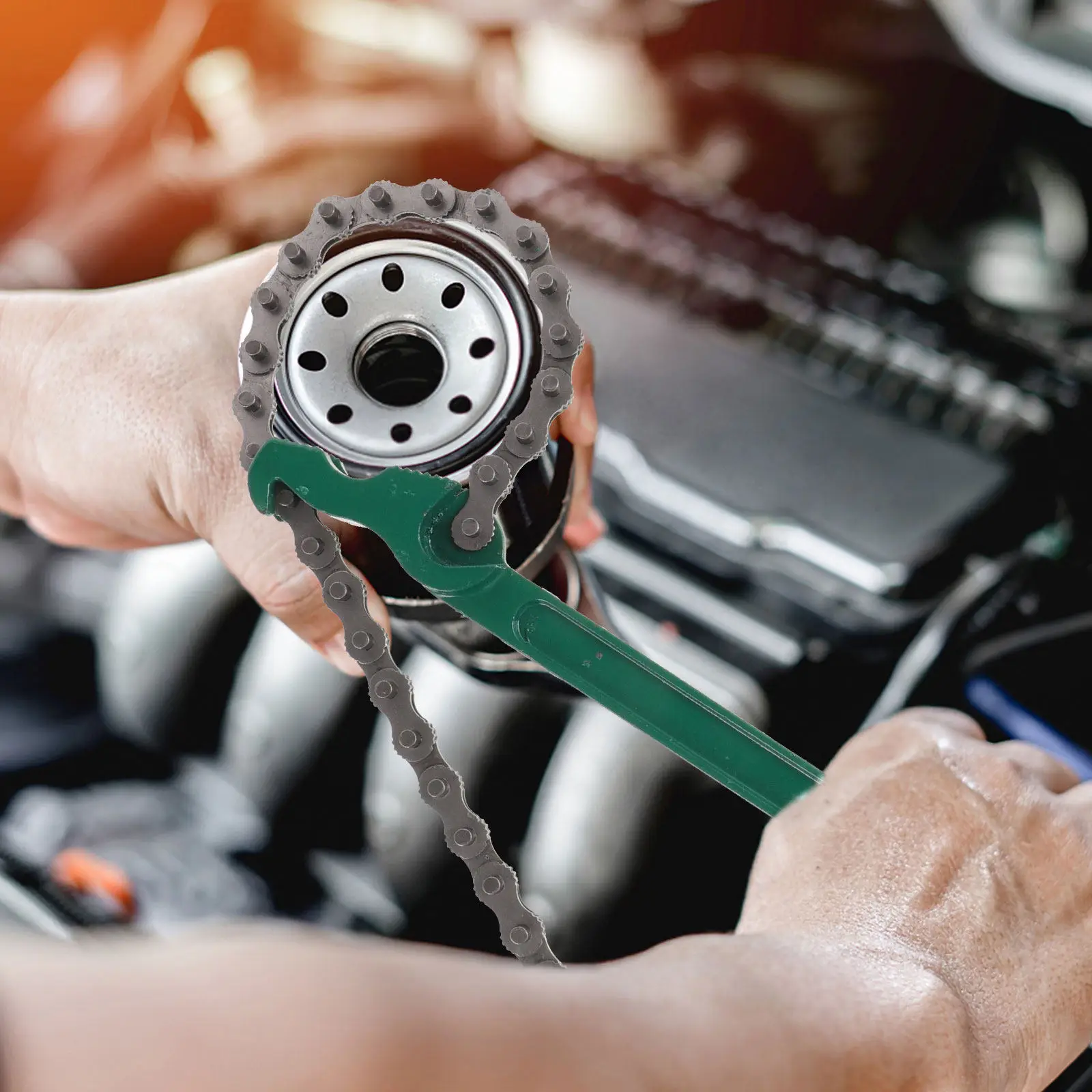 

Цепной ключ для снятия масляного фильтра, противоскользящий, усиленный, регулируемый, для авторемонта, обслуживания мотоциклов и сантехники