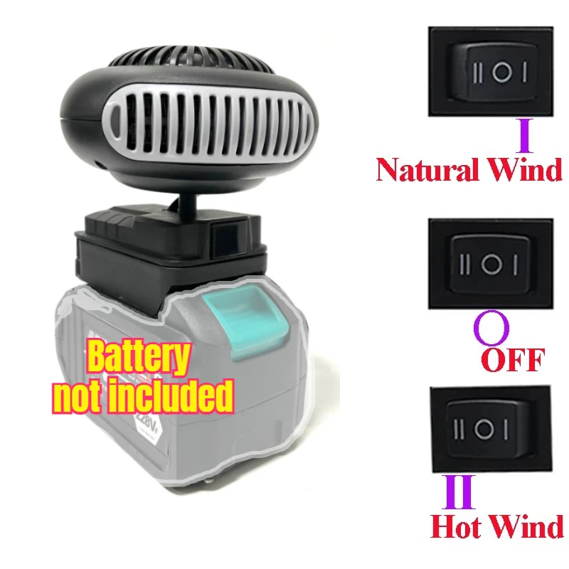 

Power Tool Parts Lithium Electric Power Warm Air Blower Fan Heater Hot&Cold Wind Dual Mode For Makita Li-ion Battery