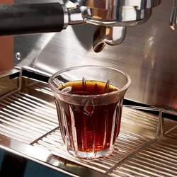 90-200ML Glass Coffee Cup Espresso Mug Art Striped Anti-scald Mocha Juice Cocktails Coffee Mugs for Latte Cappuccino Tea Cafe