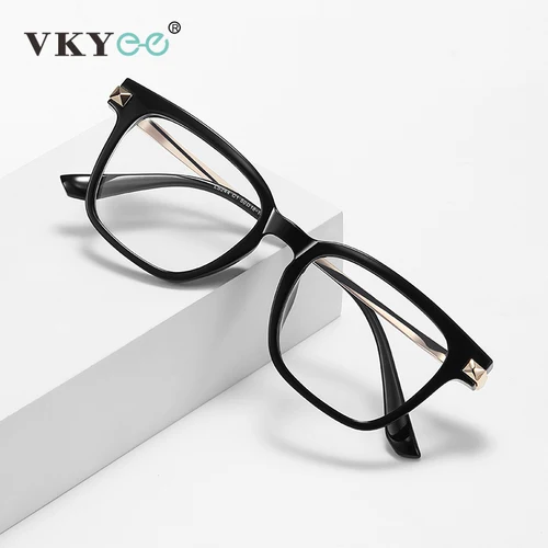 Imagen 2 del producto VICKY, nueva moda, gafas cuadradas geométricas personalizadas, gafas de lectura antiluz azul para hombres, se pueden personalizar con prescripción
