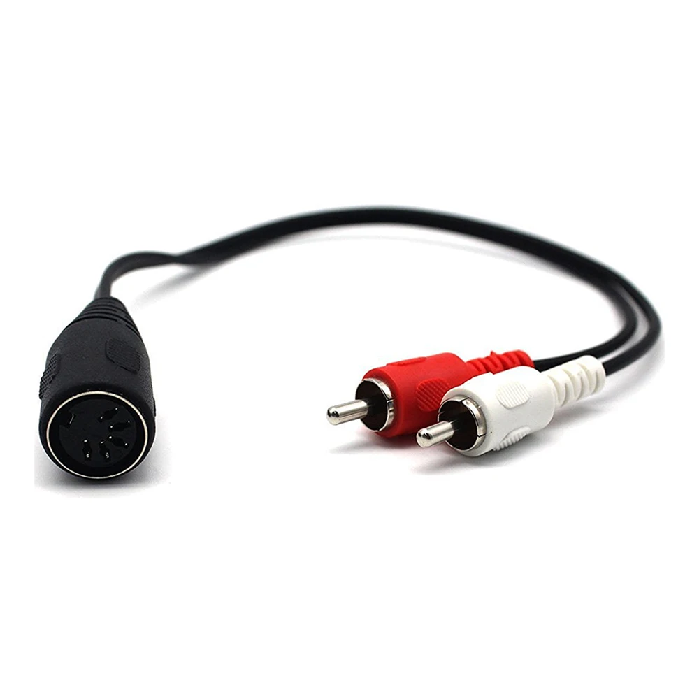 

5 Pin Audio Adapter Cable Din Female to 2RCA 0.5m Home Audio Equipment Adapter Cable