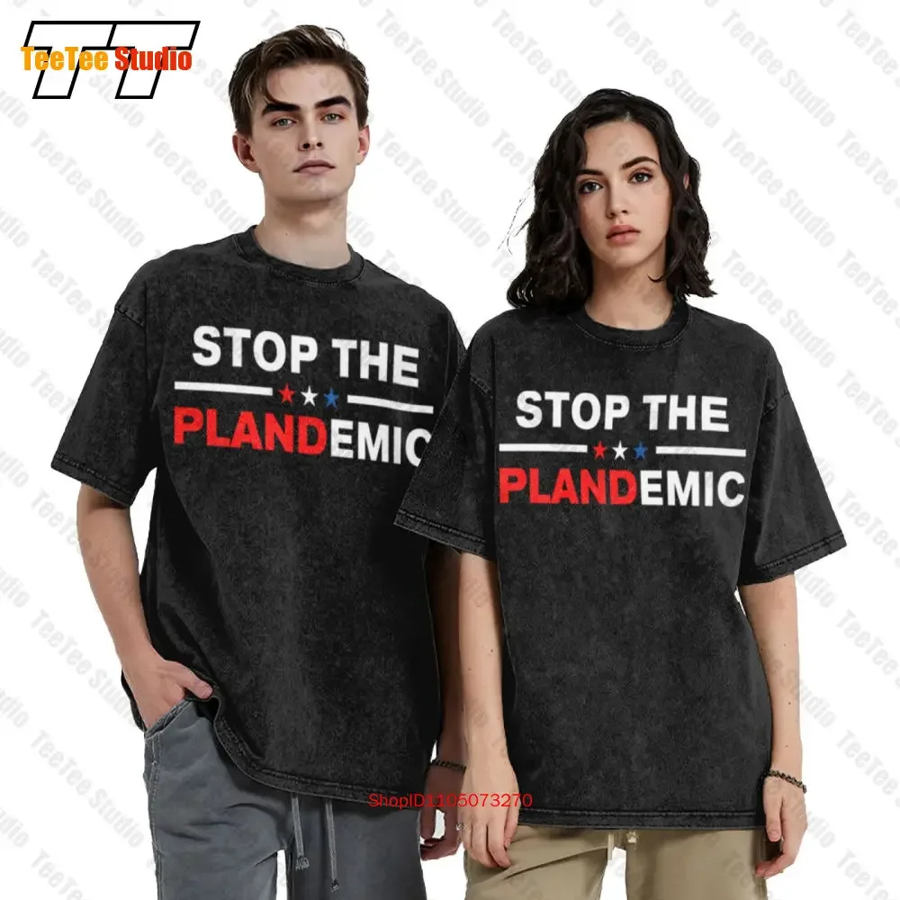 Stop The Plandemic My Body My Choice Plan Demic Vaccine 2021 Vintage Oversized T-Shirt F7T8