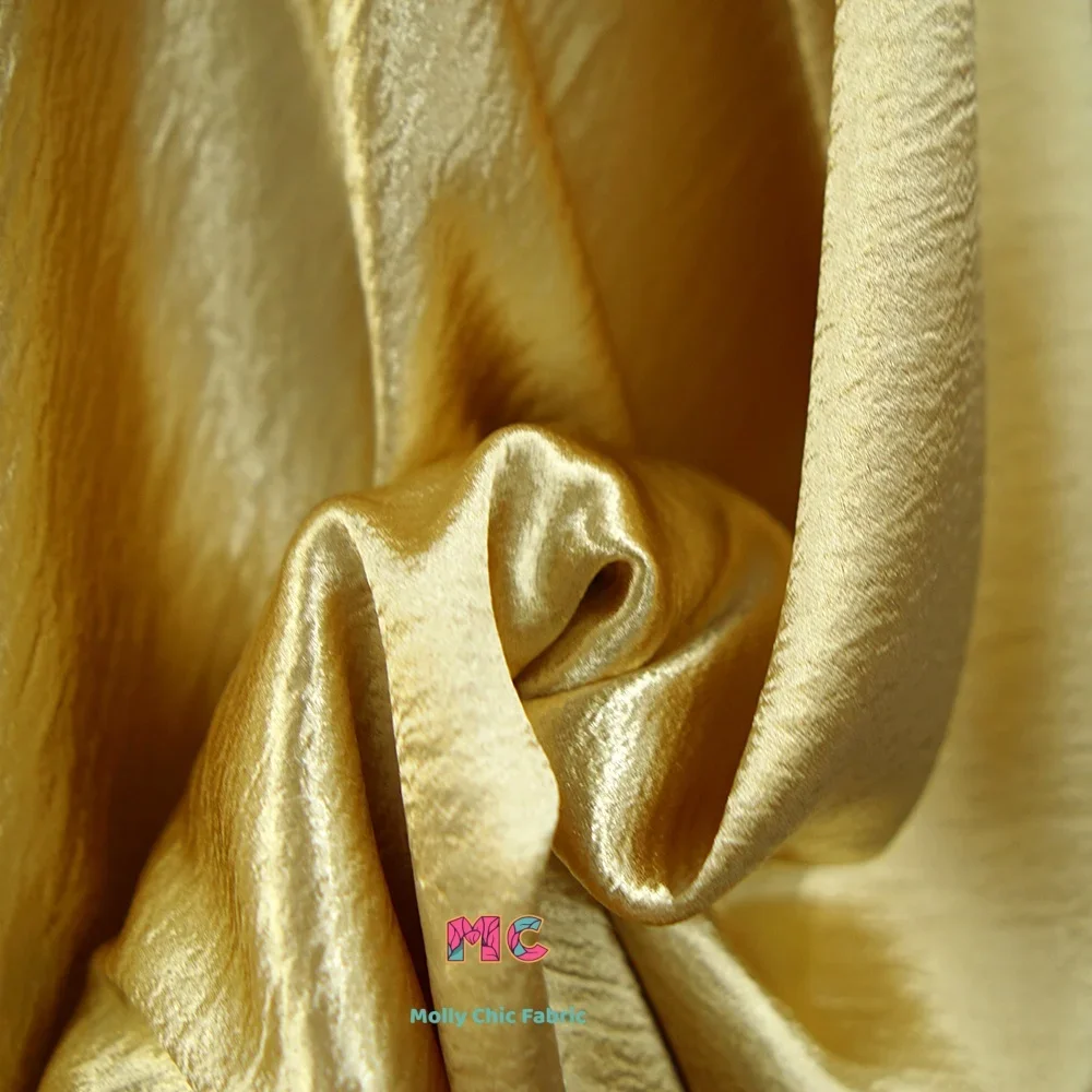 

Sparkling satin snowflake bright double crepe soft satin fabric sewing dress stage costume designer fabrics for sewing