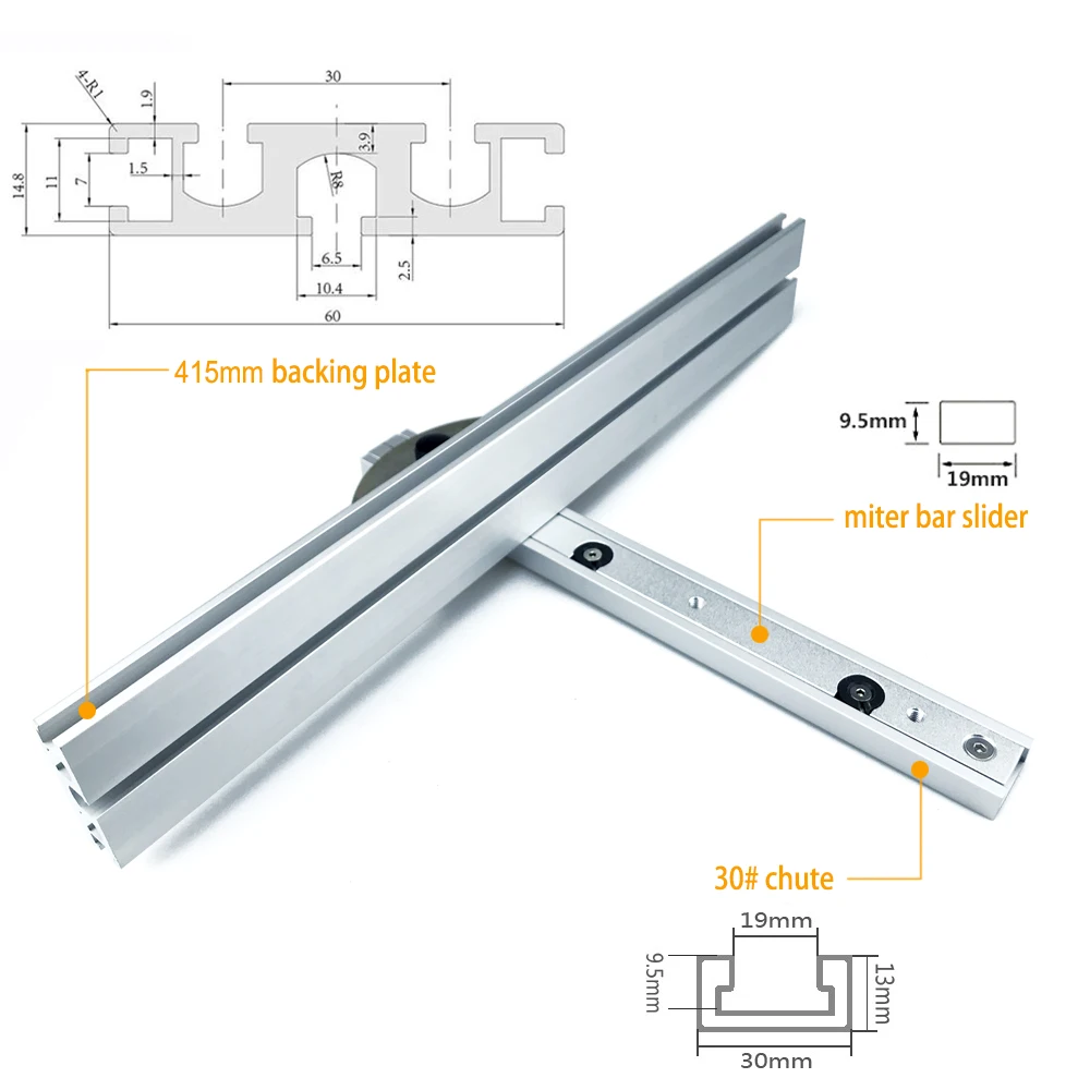 Table Saw Angle Push Ruler Carpenter Push Handle Band Saw Inverted Angle Plate Slide DIY Tool Accessories