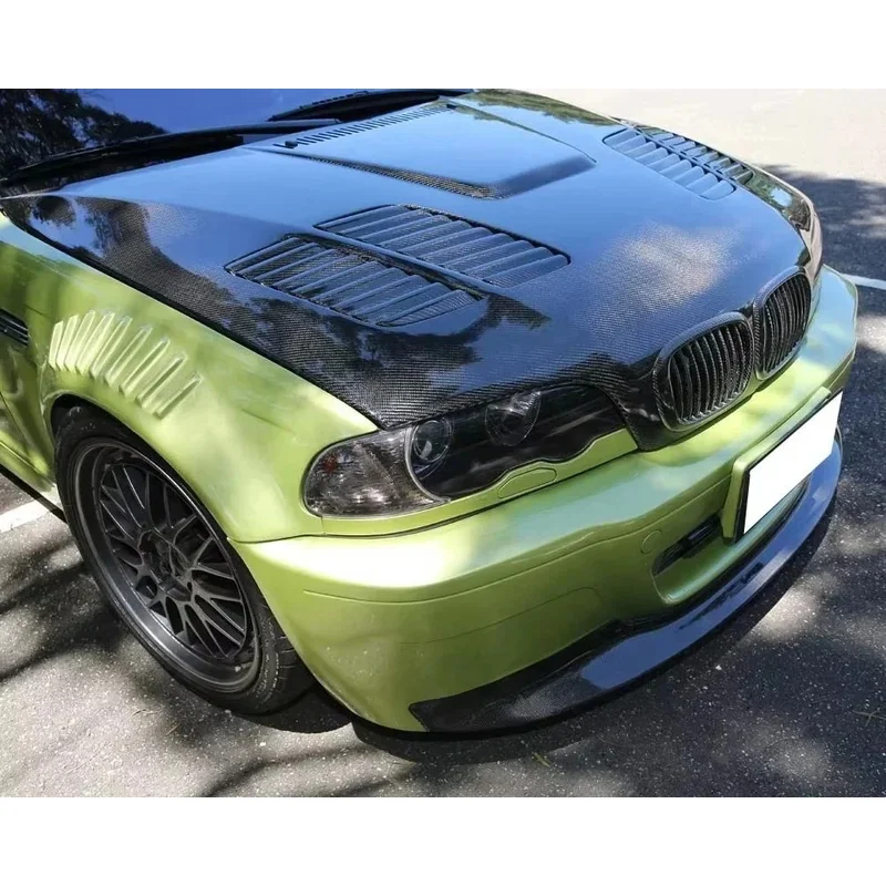 For BMW E46 Coupe 3 Series: Premium E46 M3 Carbon Fiber Front Engine Hood GTR Carbon Fit - view 6