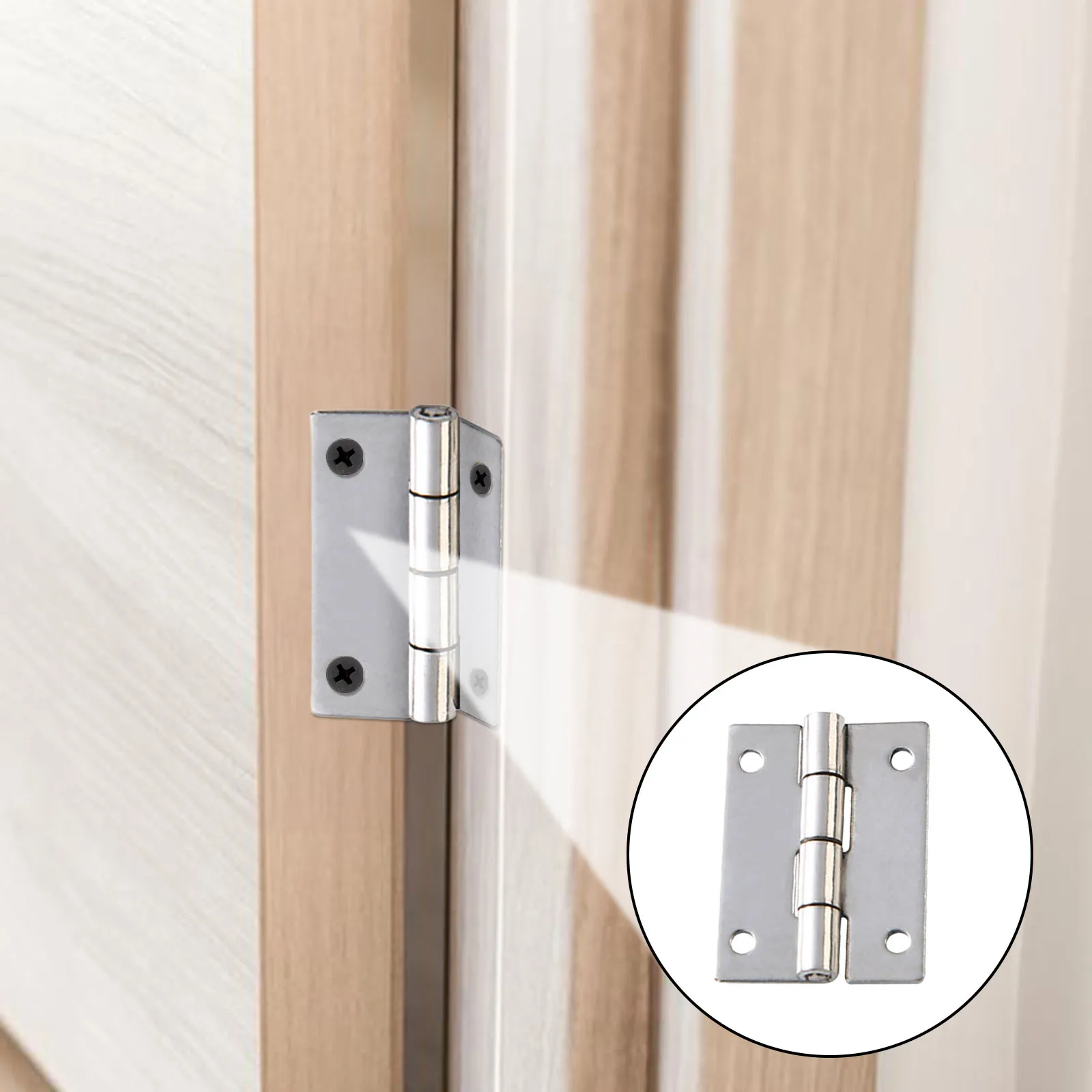 10pcs Stainless Steel Hinge Small Hinges Cabinet Door Hinges for Kitchen Cupboard Wooden Furniture Hinges
