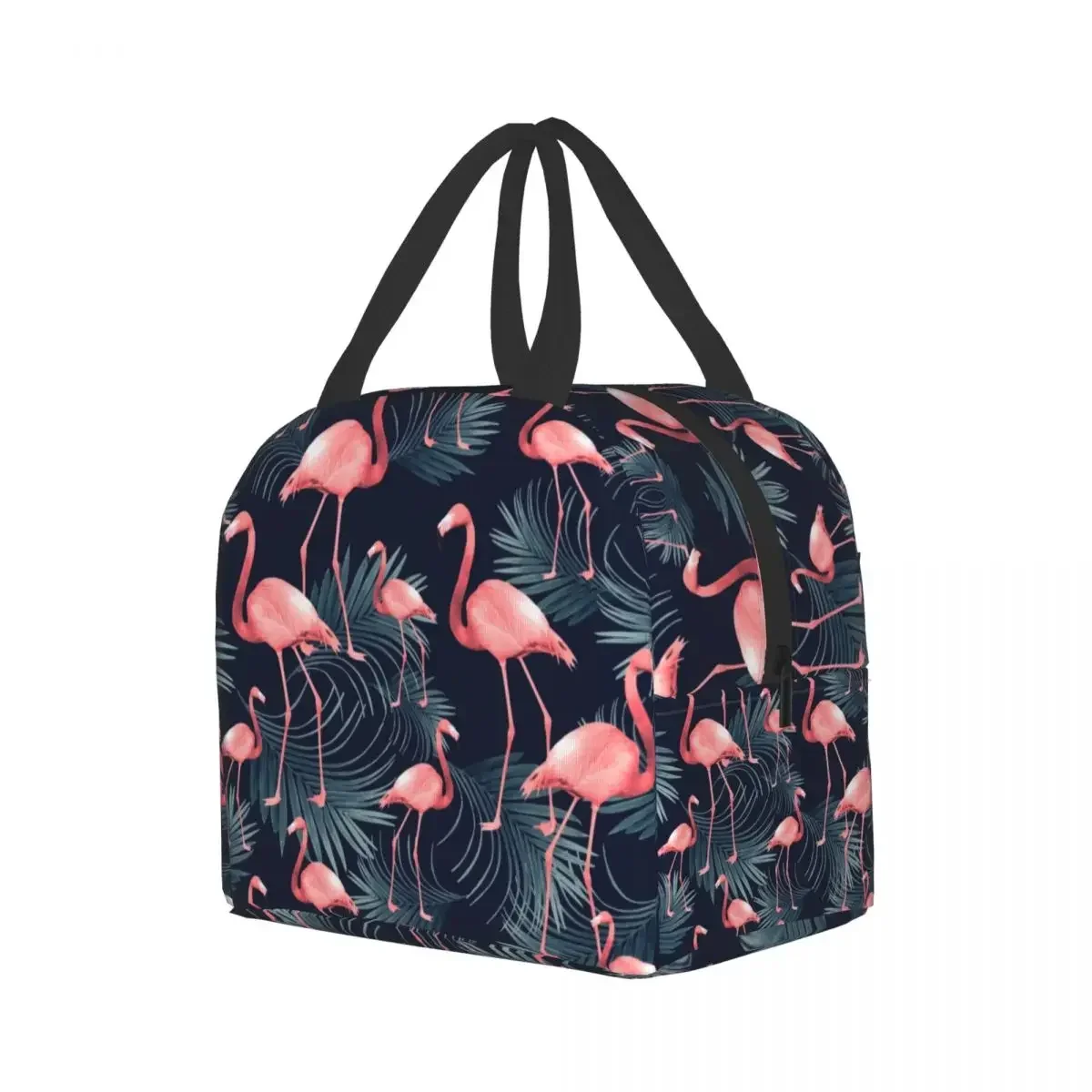 Summer Flamingo Insulated Lunch Bags for Outdoor Night Vibes Tropical Leakproof Food Thermal Cooler Lunch Box Women Men