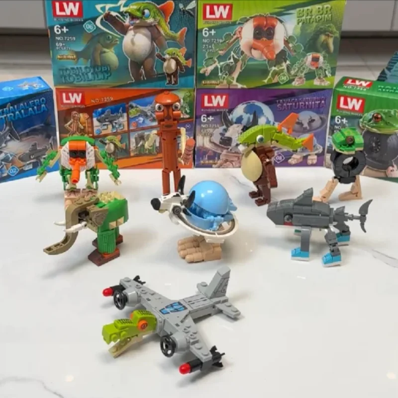 

Tung Tung Sahur ‌ Серия Фигурка Блок Слепая Коробка Игрушка Tralalero Tralala ‌ Lirili Larlla ‌ Boneca Ambalam ‌ Строительные блоки, подарок ребенку