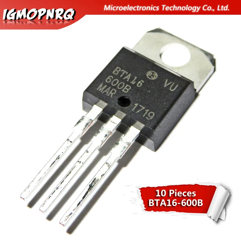 10 sztuk BTA16-600B BTA16-600 BTA16 Triacs 16 Amp 600 V TO-220 nowy oryginał