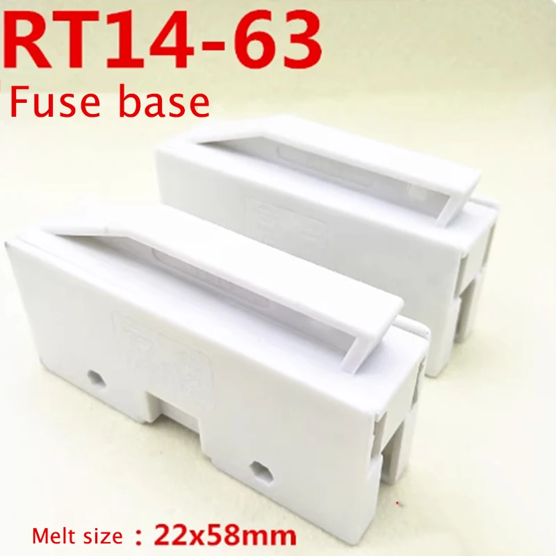 RT14-125 RT14-63 380V Fuse Holder Match 63A 22x58mm 22*58 R017 Ceramic fuse tube support piece fuse base