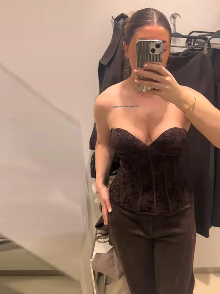 Chaleco Sexy de Crochet para Mujer, Top sin Mangas con Escote en V y Espalda Descubierta, Color Negro, para Fiesta, Verano 2026, Otoño, Playa, Vacaciones, Novedad