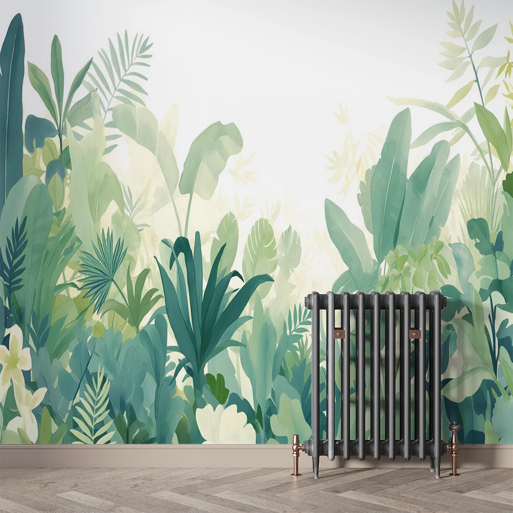Customized 3D Tropical Plant Palm Leaf Living Room Bedroom Wallpaper