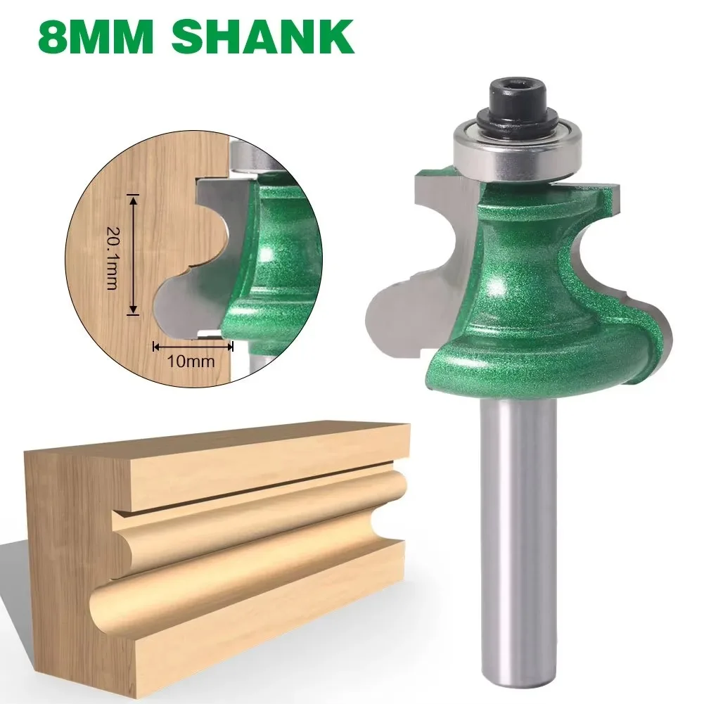 

1 шт., 8 мм, фреза с хвостовиком, резьба по дереву, формовочная фреза для бисера, фреза для фрезы и бисероплетения, деревообрабатывающая шиповая фреза для дерева