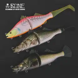 Bone Espybarra 176mm 61g Floating Multi-Function Swimbait Artificial Bait Lures with 3 interchangeable tail Seawater Freshwater