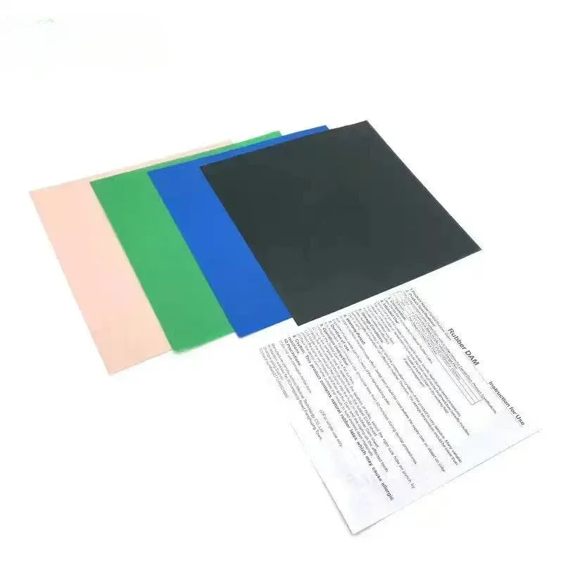 1 box of Non Sterile High Quality Dental Dam Natural Rubber Latex Dam Nnti-allergy 52pcs 5“x5” / 36pcs 6\