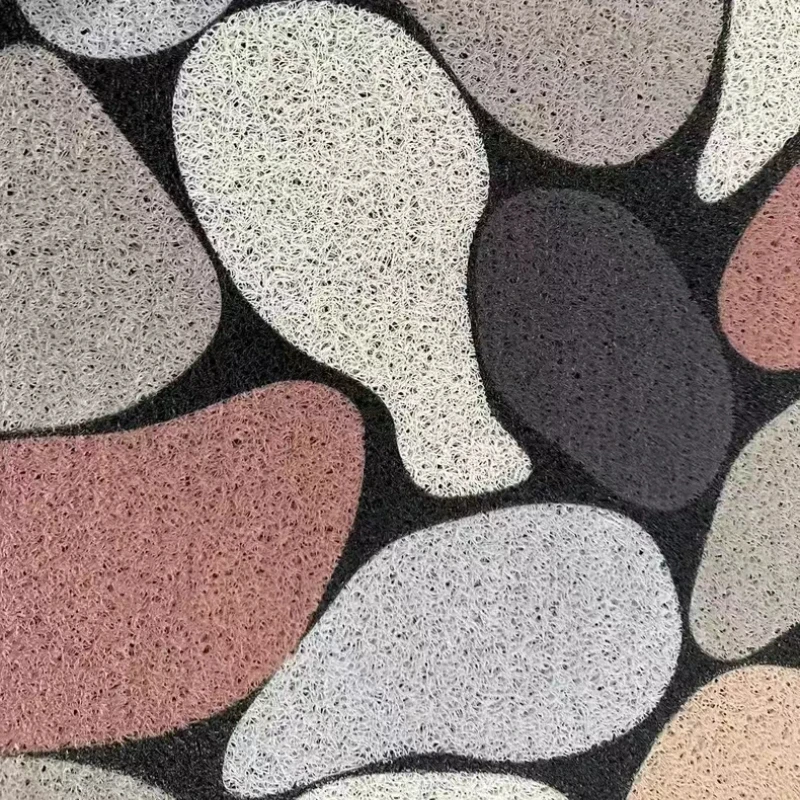 Pebble Coil Doormat, Can Be Cut Freely, PVC Wire Ring Outdoor Door Mat, Entrance Decorative Floor Mats, Dust Removal