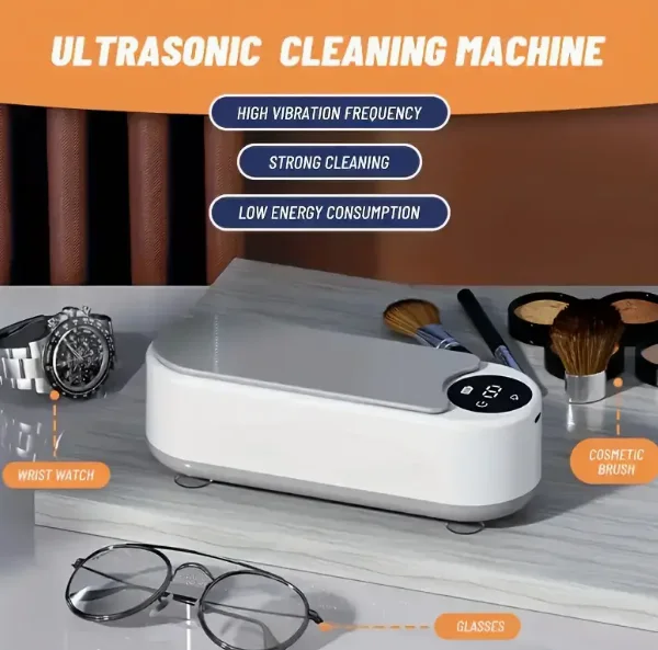 1 Glasses Cleaner - Portable USB Charging Vibration Deep Cleaning Glasses and Jewelry Cleaning Machine, Suitable for Glasses,