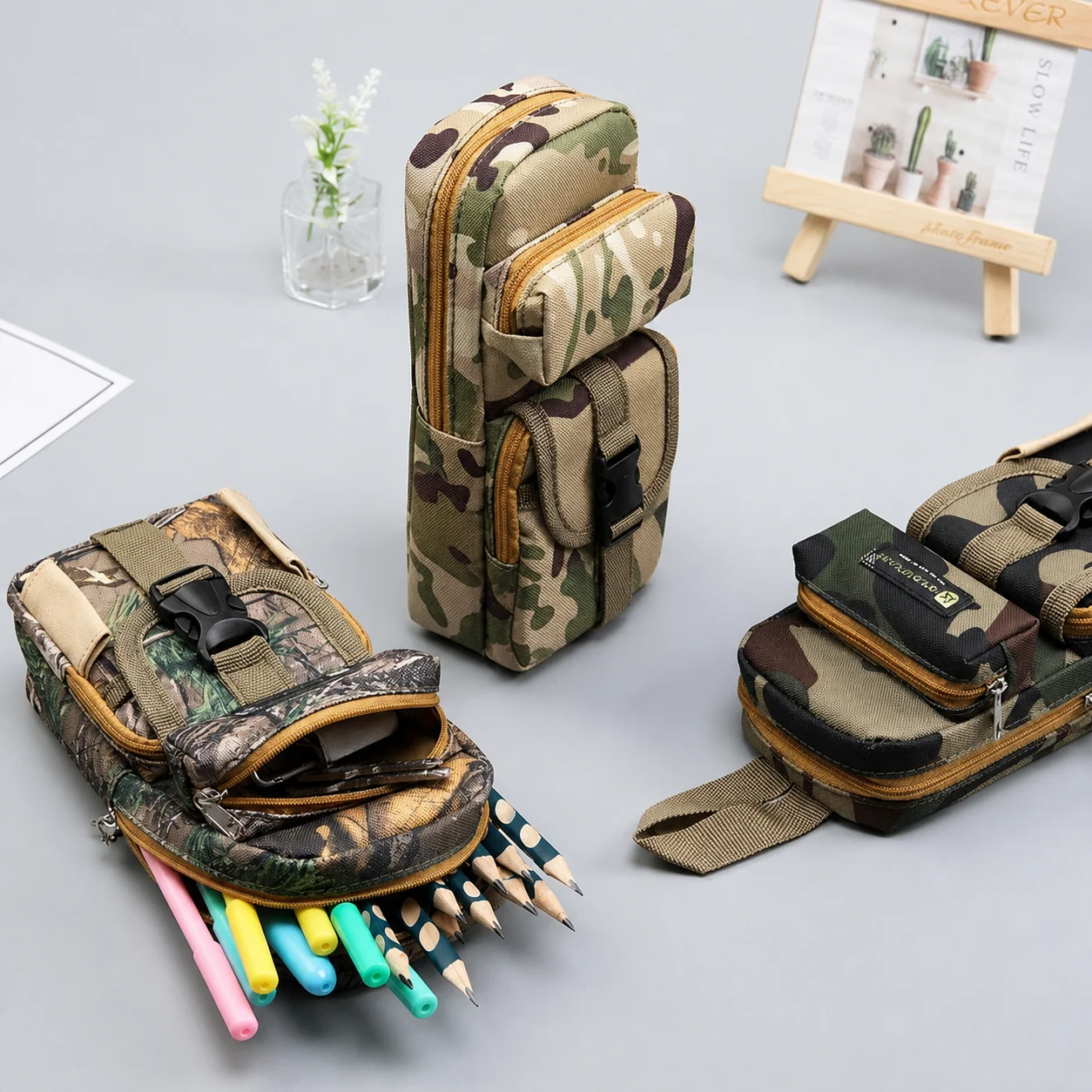 Combination Lock Pencil Bag Canvas Canvas Pencil Bag Large Capacity Pencil Bag Smooth Zipper For Daily School Use Primary School