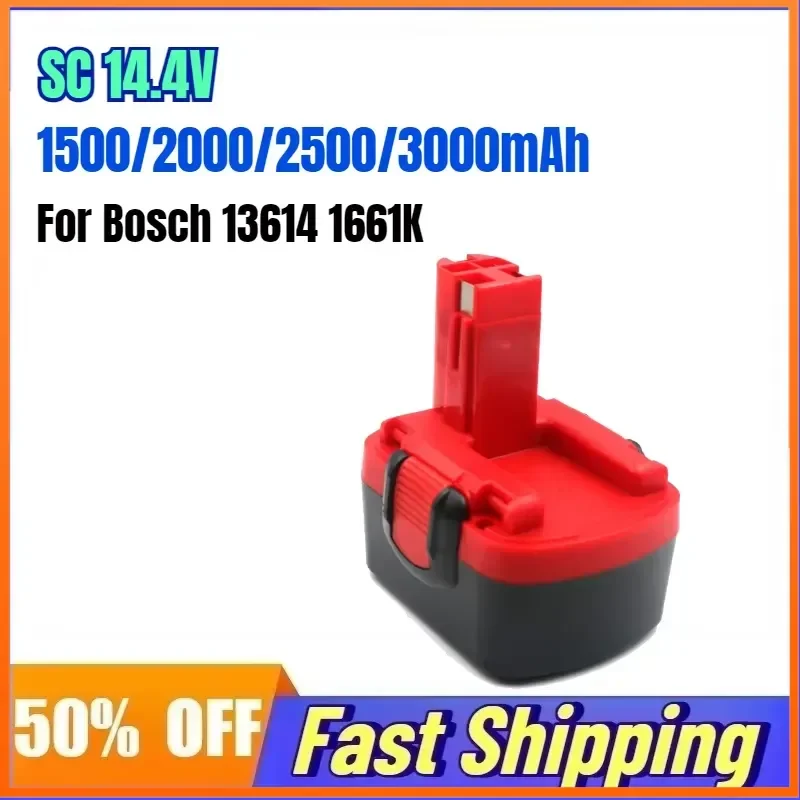 SC 14.4V 3000mAh Rechargeable Battery for Bosch 13614 1661K Electric Drill Impact Drill Lithium Battery