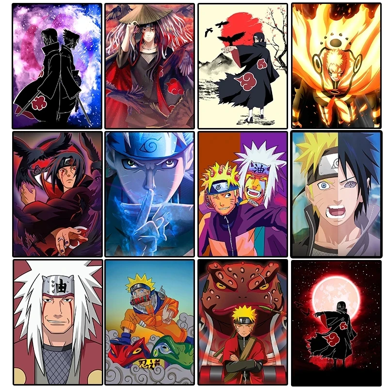 Japanese Anime Character Uchiha Ltachi Naruto Sasuke Canvas Painting Art Poster Print Mural Picture Wall Aesthetic Decoration