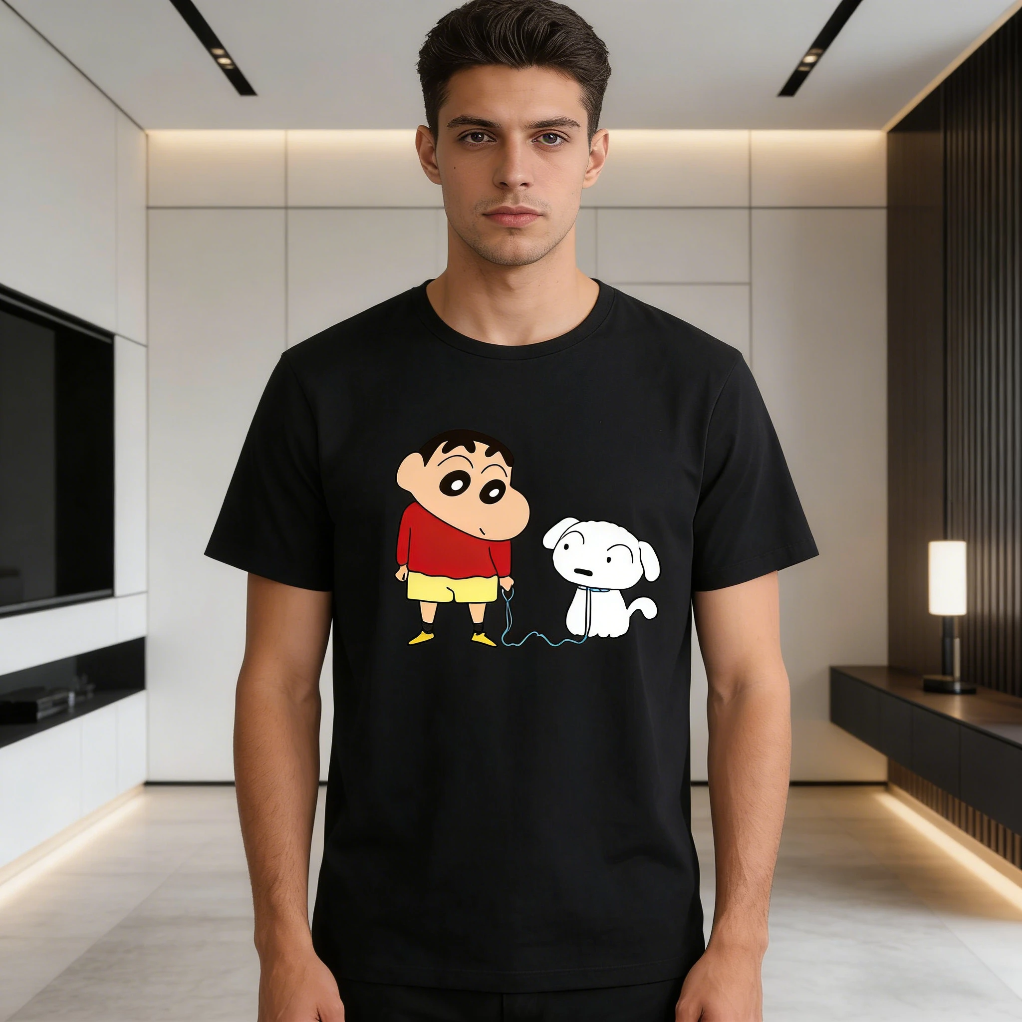 

Crayon Shin-chan Oversized Harajuku Y2K Short Sleeve T-Shirt Men Women Cotton Casual High Quality Streetwear Tee