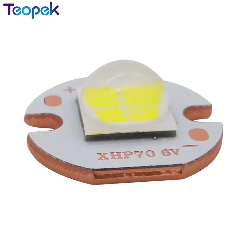 

XHP70 High Power LED Emitter 6V/12V 6500K Cool White, 5000K Neutral White, 3000K Warm White on 16mm 20mm Copper PCB Base
