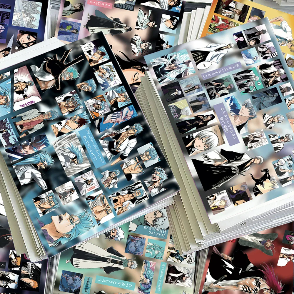 8 Sheet Bleach Die-cut Sticker Grimmjow Kurosaki IchigoAnime Stickers Kawaii Scrapbooking Collages Student Stationery Cute Gift
